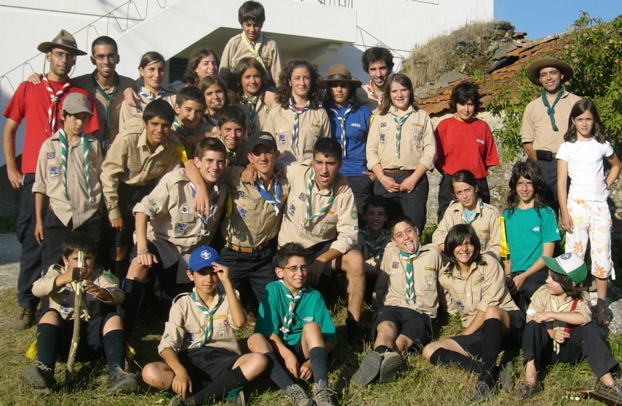 Participantes no quarto Acampamento de Agrupamento, em Quiaios, em julho de 2007